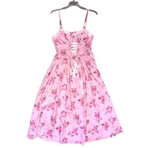 Floral Pink Corset Dress